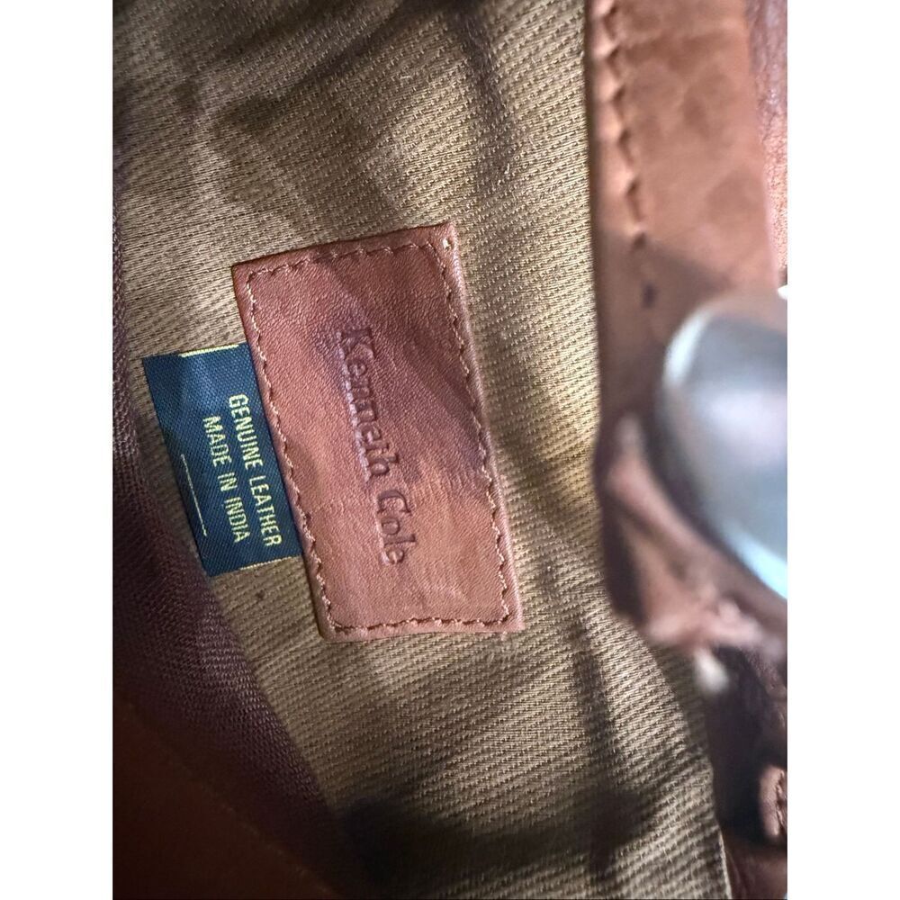 Kenneth Cole Women's Genuine Leather Flap Wallet Clutch Sling Bag Tan OS NWT